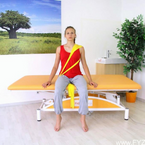 Posilování rotátorů trupu s využitím posilovací gumy Theraband